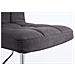 Sedia Lounge di Design Palma V2 - Sedia Sgabello Girevole E Imbottita in Tessuto Trapunto - Sgabello Regolabile E Telaio in Metallo Cromato Nero - Foto miniatura 4