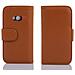 Custodia Compatibile Con Htc One M8 Mini (2.gen.) In Marrone Cioccolata - Coperchio Protettivo Con Chiusura Magnetica E 3 Slot Per Carte - Foto miniatura 5