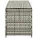Baule da Giardino in Polyrattan 200x50x60 cm Grigio - Foto miniatura 4