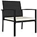 Set Da Pranzo Da Giardino 5 Pz In Polyrattan Nero - Foto miniatura 6