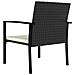 Set Da Pranzo Da Giardino 5 Pz In Polyrattan Nero - Foto miniatura 8