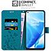 Cadorabo Custodia Compatibile Con Oneplus Nord N200 5g In Blu Fiore - Coperchio Protettivo In Design Floreale Con Chiusura Magnetica, Funzione Stand E Slot Per Carte - Foto miniatura 3