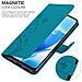 Cadorabo Custodia Compatibile Con Oneplus Nord N200 5g In Blu Fiore - Coperchio Protettivo In Design Floreale Con Chiusura Magnetica, Funzione Stand E Slot Per Carte - Foto miniatura 5