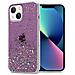 Custodia Compatibile Con Apple Iphone 13 In Viola Con Glitter - Coperchio Protettivo In Silicone Tpu Flessibile Con Glitter Scintillanti - Foto miniatura 1