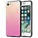 Custodia Compatibile Con Apple Iphone 7 / 7s / 8 / Se 2020 In Giallo - Rosa - Coperchio Protettivo Bicolore In Vetro Temperato E Silicone Tpu - Foto miniatura 1