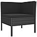 Set Divani da Giardino 6 pz con Cuscini in Polyrattan Nero - Foto miniatura 3