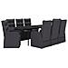 Set Mobili Da Pranzo Per Giardino 9 Pz Con Cuscini Nero - Foto miniatura 1