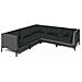 Set Divani Giardino 5 Pz Con Cuscini In Polyrattan Grigio Scuro - Foto miniatura 1