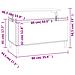 Tavolino Salotto Grigio Cemento 90x44,5x45 Cm Legno Multistrato - Foto miniatura 5