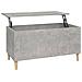 Tavolino Salotto Grigio Cemento 90x44,5x45 Cm Legno Multistrato - Foto miniatura 1