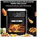 Forno Friggitrice Ad Aria Calda 12lt Digitale 1800w Frigge Cuoce Senza Olio Nero - Foto miniatura 7