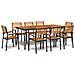 Set Pranzo Da Giardino 9 Pz Legno Massello Di Acacia E Metallo - Foto miniatura 1