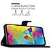 Custodia Compatibile Con Samsung Galaxy M21 / M30s In Lilla Scuro Fiore - Coperchio Protettivo In Design Floreale Con Chiusura Magnetica, Funzione Stand E Slot Per Carte - Foto miniatura 4