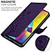 Custodia Compatibile Con Samsung Galaxy M21 / M30s In Lilla Scuro Fiore - Coperchio Protettivo In Design Floreale Con Chiusura Magnetica, Funzione Stand E Slot Per Carte - Foto miniatura 5