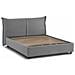 Letto Matrimoniale Brunetta, Letto Contenitore Con Rivestimento In Tessuto, 100% Made In Italy, Apertura Frontale, Adatto Per Materasso Cm 160x190, Grigio - Foto miniatura 2