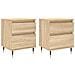 Comodini 2pz Rovere Sonoma 40x35x50 Cm In Legno Multistrato - Foto miniatura 2