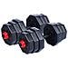 Set Manubri Convertibili In Bilanciere 19kg Totali 12 Dischi Pesi Plastica Dura - Foto miniatura 6