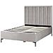 Letto Matrimoniale Con Contenitore In Velluto Grigio 140 X 200 Cm Sezanne - Foto miniatura 5
