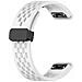 Cinturino In Silicone Garmin Fenix 8 43mm Con Foro E Chiusura Pieghevole - Bianco White - Foto miniatura 3