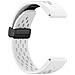 Cinturino In Silicone Garmin Fenix 8 43mm Con Foro E Chiusura Pieghevole - Bianco White - Foto miniatura 4
