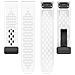 Cinturino In Silicone Garmin Fenix 8 43mm Con Foro E Chiusura Pieghevole - Bianco White - Foto miniatura 5