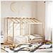 Letto Per Bambini Con Tetto 75x190 Cm In Legno Massello Di Pino - Foto miniatura 1