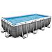 Piscina Fuori Terra - Rettangolo - 549x274x122 Cm - Grigio - Include Accessori Coordinati Cb30 - Foto miniatura 4