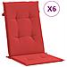 Lusso Casadino -  Cuscini Per Sedie 6 Pz Rossi 120x50x3 Cm In Tessuto - Foto miniatura 1