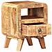 Comodino 30x30x41 Cm In Legno Di Mango Grezzo - Foto miniatura 1