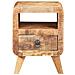 Comodino 30x30x41 Cm In Legno Di Mango Grezzo - Foto miniatura 3