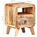 Comodino 30x30x41 Cm In Legno Di Mango Grezzo - Foto miniatura 7