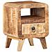 Comodino 30x30x41 Cm In Legno Di Mango Grezzo - Foto miniatura 8
