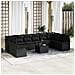 Set Divano da Giardino 11 Pezzi con Cuscini Beige Polyrattan - Foto miniatura 2