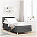 Letto con Rete con Materasso & LED Grigio Scuro 90x200 cm Tessuto - Foto miniatura 2