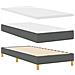 Letto con Rete con Materasso & LED Grigio Scuro 90x200 cm Tessuto - Foto miniatura 6