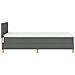 Letto con Rete con Materasso & LED Grigio Scuro 90x200 cm Tessuto - Foto miniatura 9