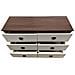 Valla Cassettiera 6 Cassetti Bianco E Legno 120cm - Foto miniatura 4