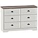 Valla Cassettiera 6 Cassetti Bianco E Legno 120cm - Foto miniatura 5