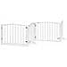 Cancello Cani Porta Pieghevole Bianco 12 Pannelli 640 cm Pioppo - Foto miniatura 4