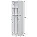 Strevi - Armadio Multiuso 2 Ante 2 Ripiani, 60x206h Cm Bianco - Foto miniatura 6