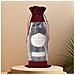 Set Di 8 Sacchetti Regalo Per Vino In Iuta E Velluto Con Coulisse - Coperture Riutilizzabili Per Bottiglie Di Vino Red - Foto miniatura 3