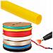 Tubo Termorestringente Giallo 40mm 1m - Flessibile E Autoestinguente | Riduzione 2:1, Resistente Uv, Isolamento Elettrico - Foto miniatura 1