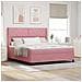 Letto a molle con materasso con led Rosa 180 x 200 cm Velluto - Foto miniatura 2