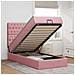Struttura Letto Pouf con Materassi Rosa 90x190 cm in Velluto - Foto miniatura 2