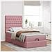 Struttura Letto Pouf con Materassi Rosa 90x190 cm in Velluto - Foto miniatura 3