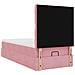 Struttura Letto Pouf con Materassi Rosa 90x190 cm in Velluto - Foto miniatura 9