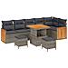 Set Divano da Giardino con cuscino 11 pcs Grigio polyrattan - Foto miniatura 1