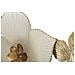 Pannello Decorativo Da Parete Moty A Fiori Tropicali In Ferro Bianco, Grigio E Oro 134x69 Cm - Foto miniatura 2