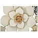 Pannello Decorativo Da Parete Moty A Fiori Tropicali In Ferro Bianco, Grigio E Oro 134x69 Cm - Foto miniatura 3