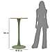 Tavolo Bar Vkh890-verde-mdf-60x60x106 Cm - Foto miniatura 7